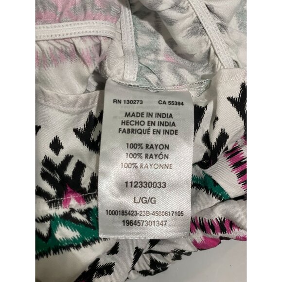 Wrangler Retro Womens Boho Off-Shoulder Top L Multicolor Rayon - Picture 9 of 16